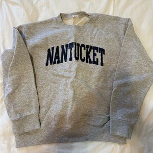 Brandy Melville Gray Nantucket Crewneck Sweater